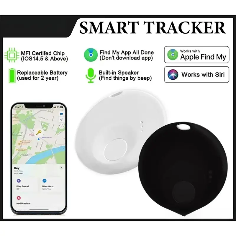 Thiết Bị Theo Dõi GPS Thông Minh Thẻ Mini, Dành Cho IOS Và A.pple, Tìm Ứng Dụng Tôi, Thiết Bị Nhắc Nhở Chống Mất, Định Vị Có Mức MFI, Thích Hợp Cho Chìa Khóa Ô Tô, Thiết Bị Tìm Thú Cưng Và Trẻ Em, Thiết Bị Theo Dõi Trẻ Em smart tag thiết  bị định  vị  min 0