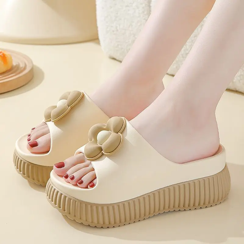 Dép Lê, Dành Cho Nữ, Mùa Hè, Đế Dày, Cao Gót, Ngoài Trời, Thời Trang, Xu Hướng, Tăng Chiều Cao, Không Trơn Trượt, Thích Hợp Đi Chơi Tại Nhà, Dễ Phối Đồ, Phát Hành Mới Năm 2024