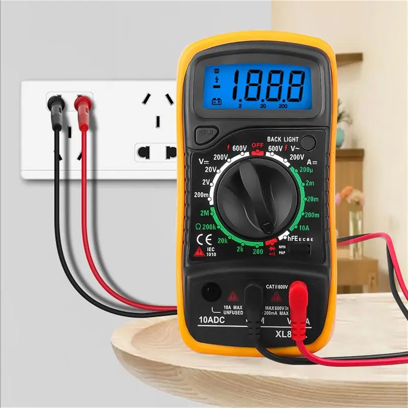 Multimeter Digital Paket Lengkap Dan Murah ASLI ADA BUZZERNYA MULTITESTER DIGITAL / MULTIMETER  Multitester LCD besar-  Digital Multimeter  Transistor Buzzer Original 4