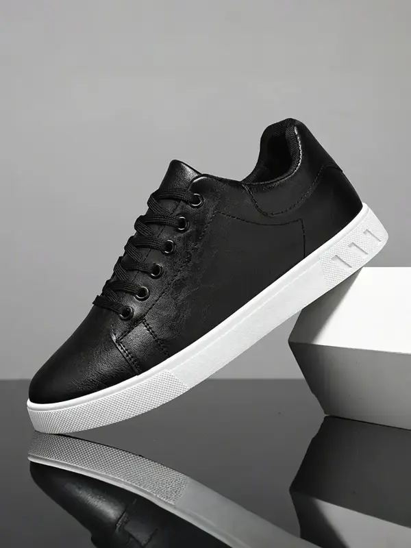 Men's Fashionable Lace Up Low Top Sneakers, Casual Breathable Lightweight Comfortable Sports Running Shoes, Male All-match Round Toe Shoes for Daily Wear 2