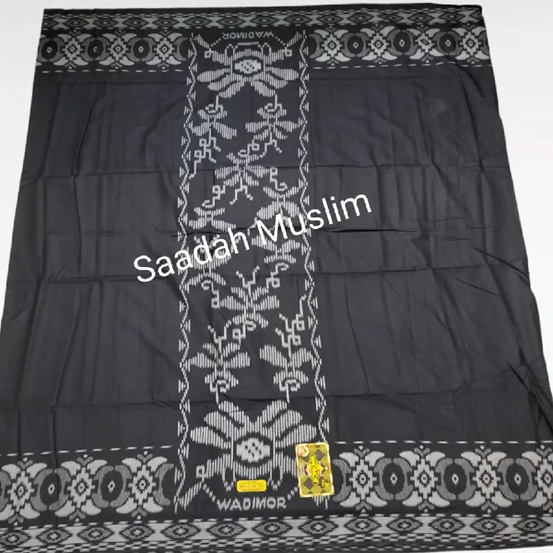 Sarung Wadimor Bali55 Husus Hitam Tumpal Kembang Sarung Standar Dewasa Bahan Katun Halus Harga Grosir 3