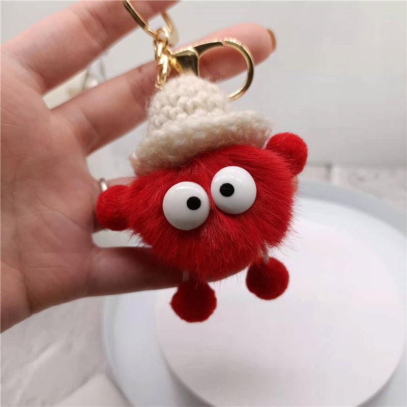 Product Introduction of Cute Little Briquette Plush During Car Key Ring During Niche During Ins Bag During 13