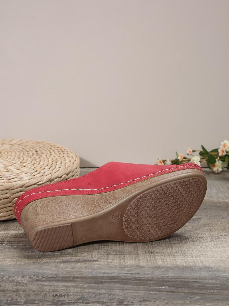 Product Introduction of Women's Fashionable Flower Decorated Platform Sandals, Casual Comfortable Wedge Sandals for Summer, Lightweight Fashionable Shoes for Daily Wear 7