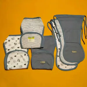 3 Pcs Dan 6 Pcs Popok Bayi Doble Kain Cuci Ulang Seri Abu katun Diapers