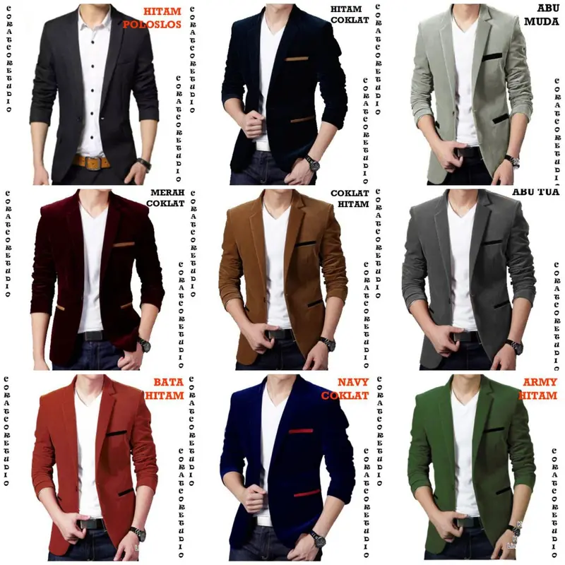 CORATCORETUDIO Blazer Cowok Jas Pria Jumbo Big Size Laki Laki HIJAU TOSCA MUDA CERAH TURKIS KOMBINASI HITAM HIJAU HITAM Blazer Jas Katun Stretch Wanita Cewek Perempuan Polos Kantor Office Kerja Resmi Formal Casual 8XL 7XL 6XL 5XL 4XL 3XL XXL XL L M S XS 3