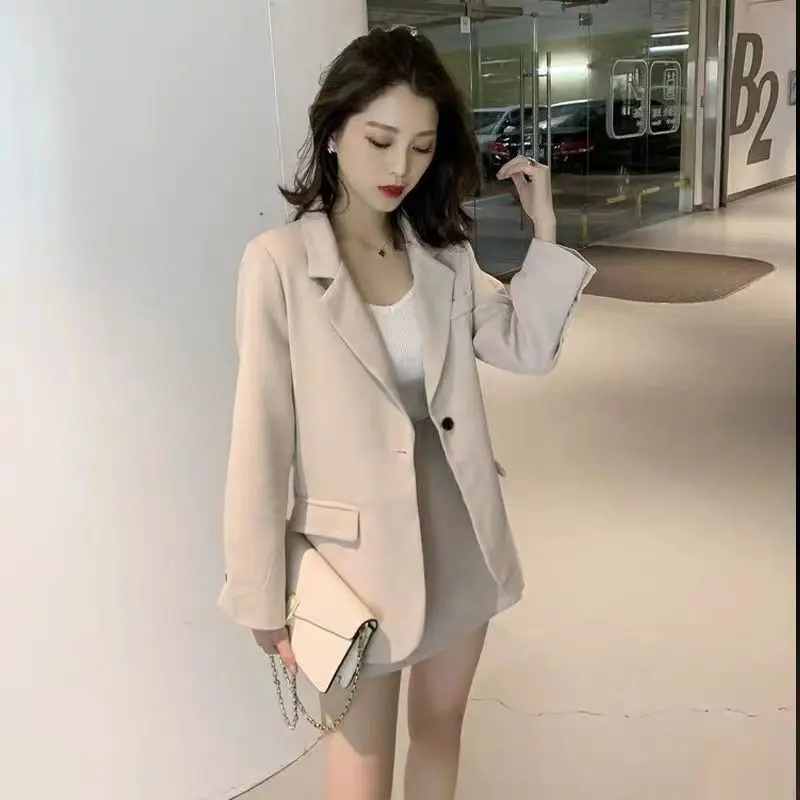 Set Blazer dan Rok model korean pakaian kantor wanita korean style outfit kantor elegan feminim 3