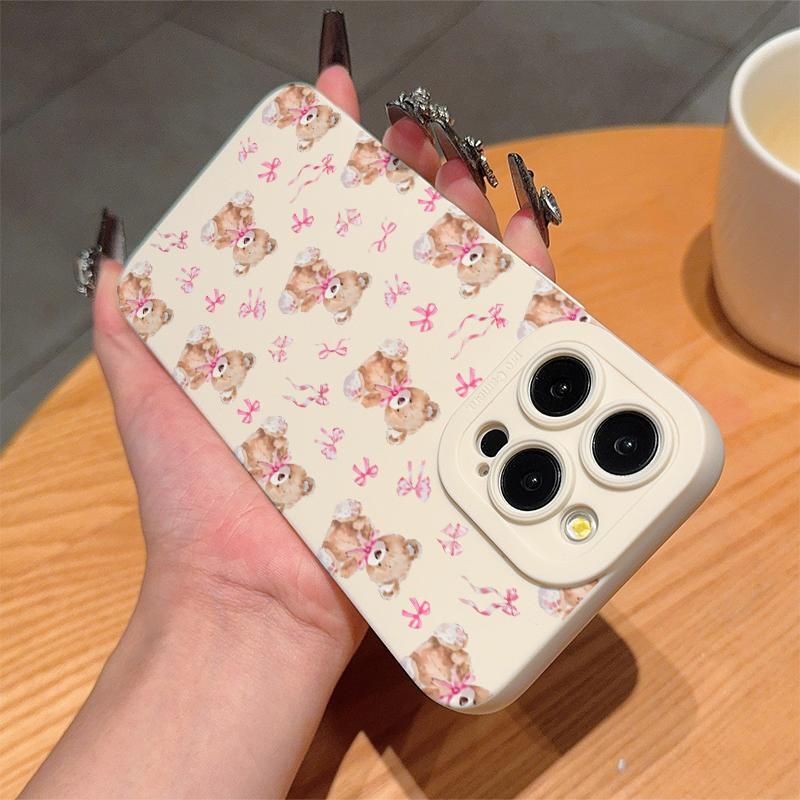 Product Introduction of Cute Bear Pattern Phone Case, Anti-drop Cellphone Protective Case, Total Protective Shockproof Mobile Phone Cover Compatible with iPhone 4