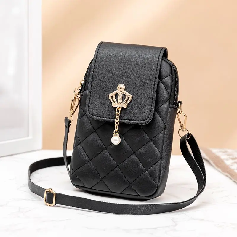 Beg Telefon Bimbit, Fesyen Baharu, Beg Bahu Silang Badan Menegak Wanita, Gaya Barat, Beg Mini, Dompet Syiling, Ringan, Beg Corak Berlian