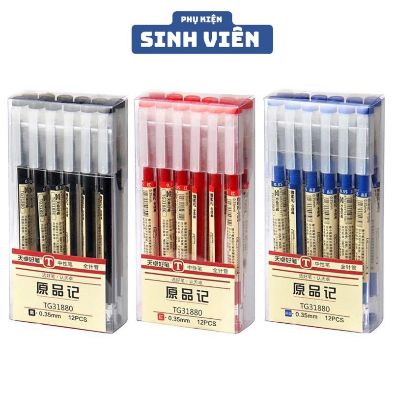 BÚT GEL MUJI MADE IN JAPAN NGÒI KIM 0.5mm/0.35mm Đen/Xanh/Đỏ - Trạm Sinh Viên