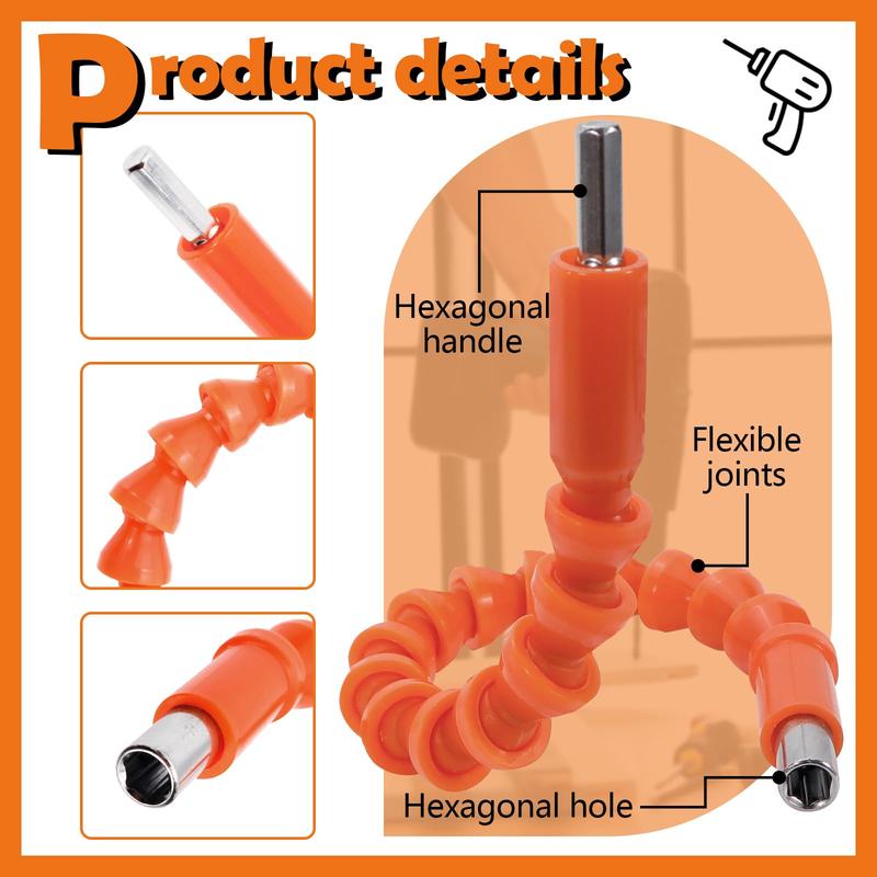 Product Introduction of Flexible Drill Bit Extension, Flexible Extensions for Drills, Flexible Shaft Extension Bits, Magnetic Hex Soft Shaft Flexible Screwdriver Kit, Power Tool Accessories 14