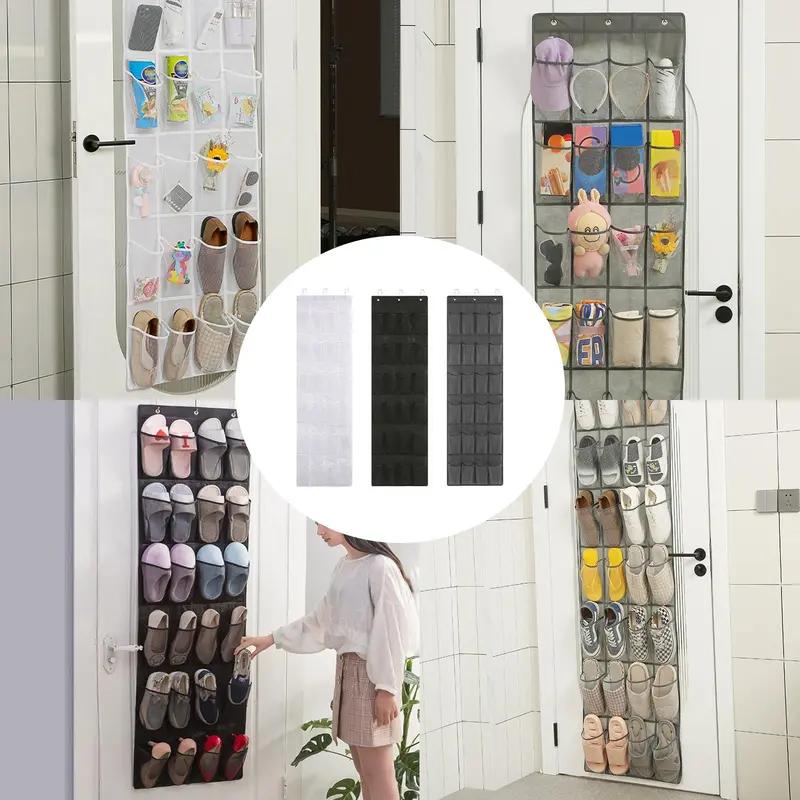 Multi Grid Hanging Storage Bag, 1 Count Foldable Breathable Shoe Storage Organizer, Space-saving Shoe Organizer, Cozy Home Accessories, Home Organizer for Closet Sundries, Bedroom Accessories, Room Accessories, Room Essentials 2