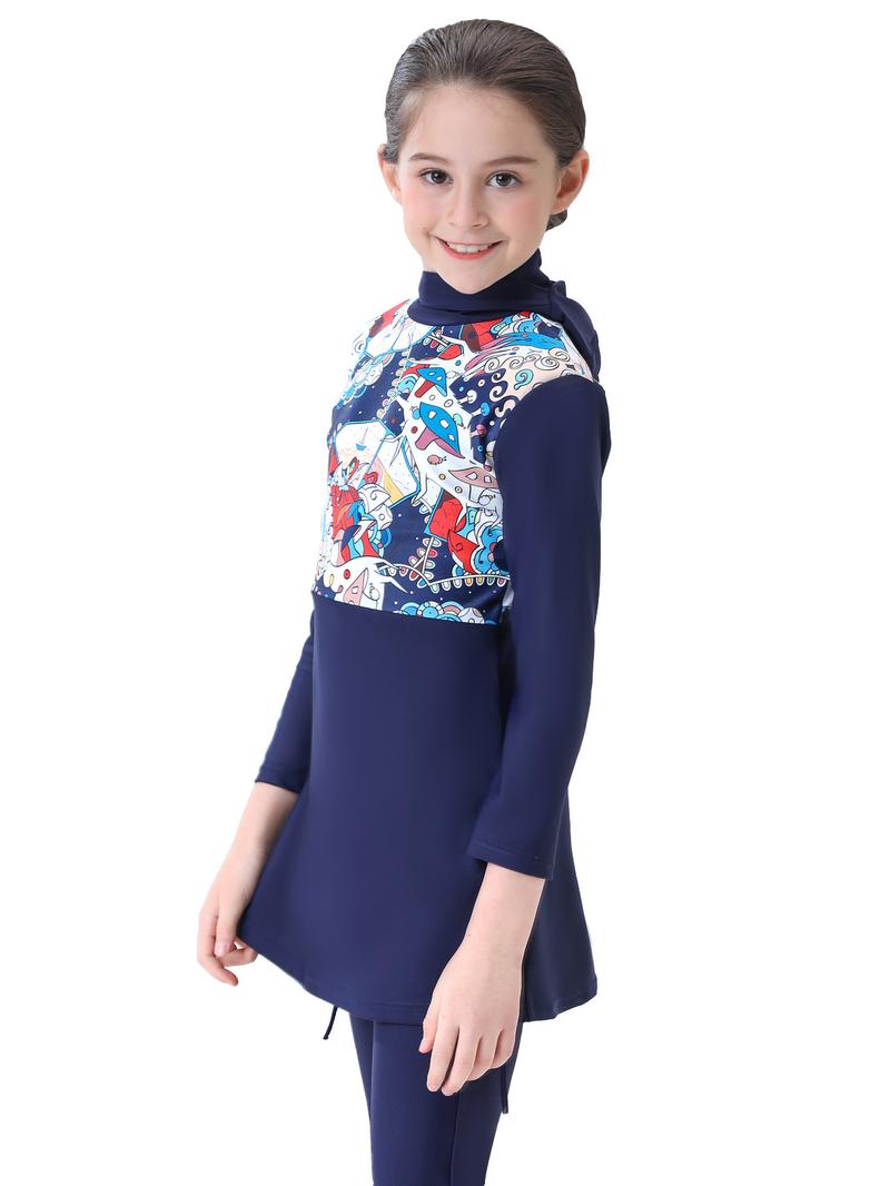 Product Introduction of Girls' Conservative Swimsuit: Burkini Beachwear for Kids 12