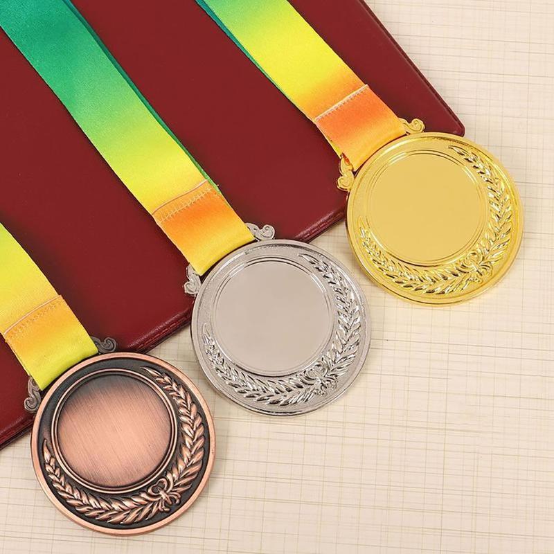 Huy chương giải thưởng hai mặt, 1 cái, với ruy băng cổ, kích thước 5,2cm, thích hợp cho giải thưởng cuộc thi, phần thưởng thể thao bằng đồng, thích hợp cho các cuộc thi, tiệc tùng và cuộc đua, hàng mới về 5