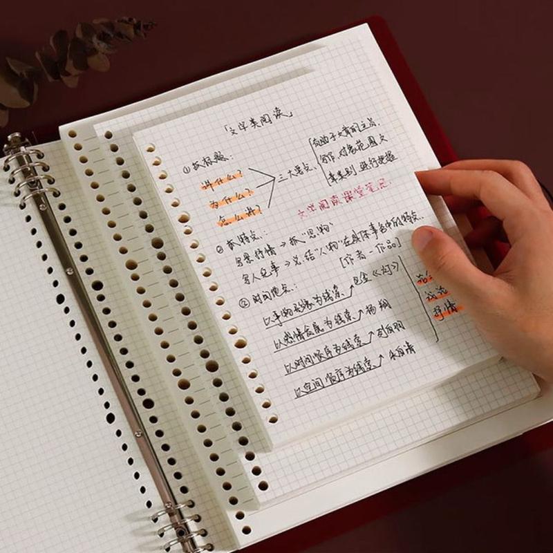 Product Introduction of Vintage Inner Cover A5/B5/A4 Binder Cover 8 Hole DIY Binder Loose Leaf Notebook Shell Transparent Notebook Binder A4 File Folder Cover Business 10