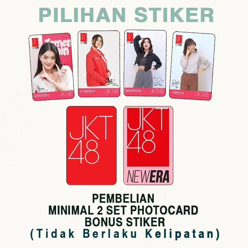 Photocard JKT48 Edisi Sepakbola Jersey Timnas dan Erigo Jersey Isi 25 pcs Bolak-balik Kertas Tebal 4