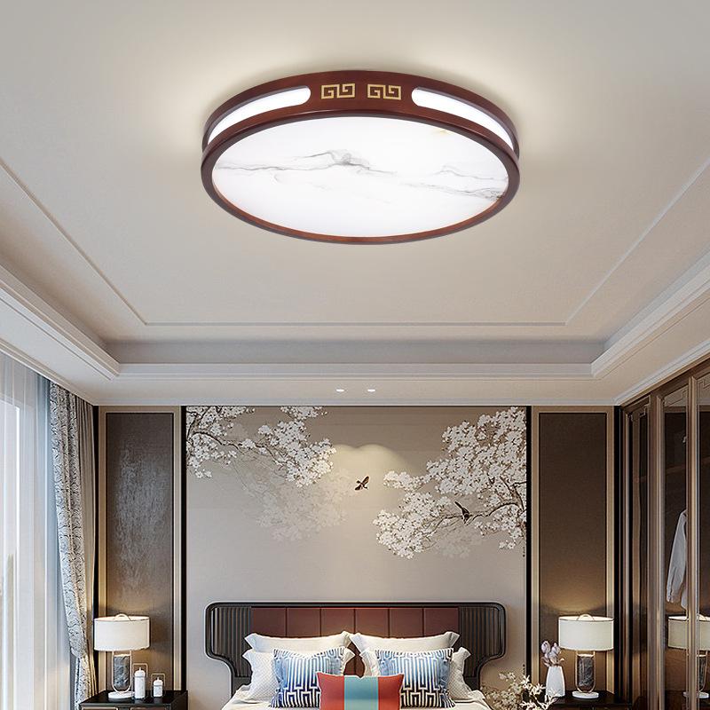 Đèn Trần Phòng Khách Phong Cách Trung Quốc Mới, Chất Liệu Gỗ Nguyên Khối Đèn LED Siêu Mỏng, Màu Sáng Bạch Dương Và Sồi, Thích Hợp Cho Đèn Phòng 2