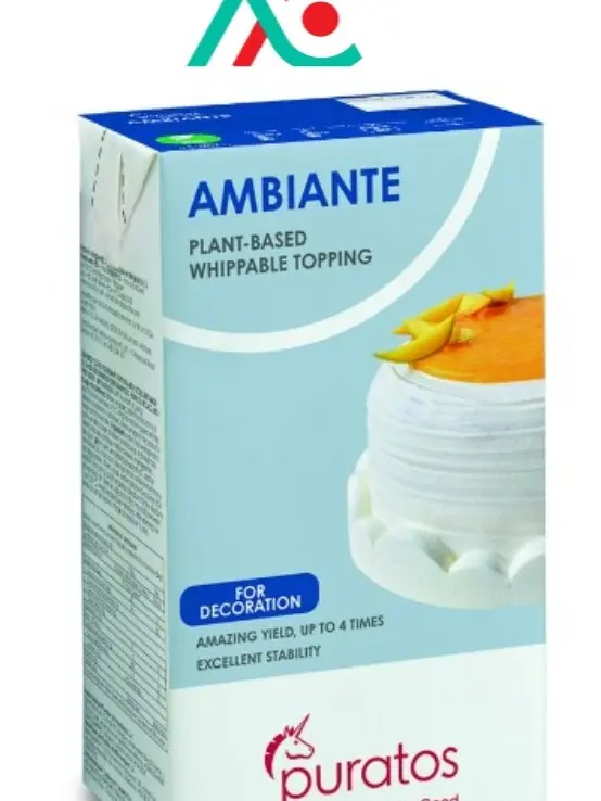 Kem Sữa Béo Ambiante Topping Cream (Trắng) 1kg - Dùng làm nguyên liệu trong chế biến thực phẩm