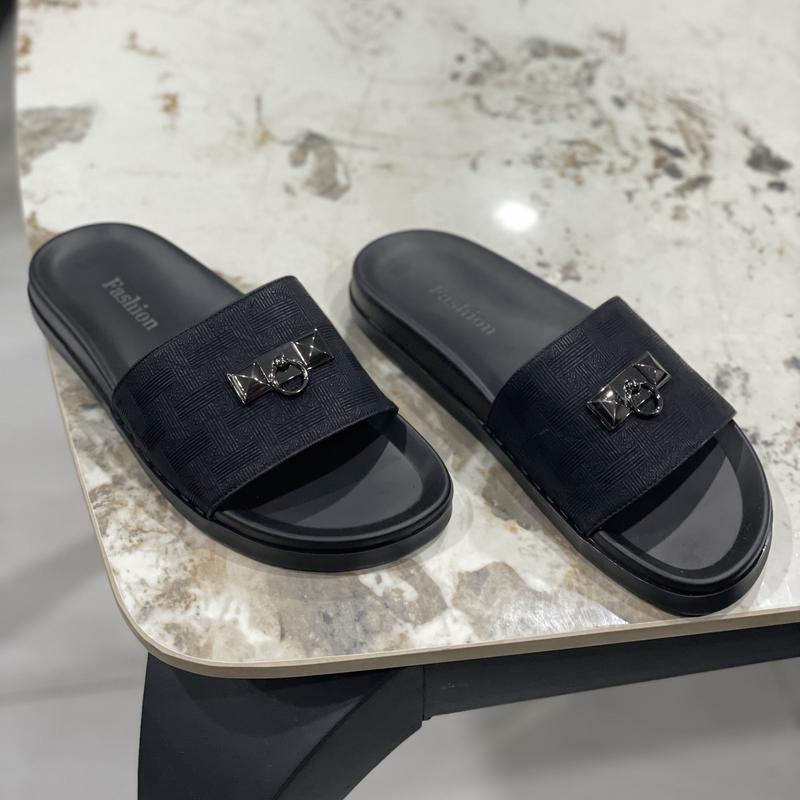 Dép lê nam quai ngang chất liệu da cao cấp đế cao su 2 lớp , sang trọng cực êm da mềm B3O Slipper Jean