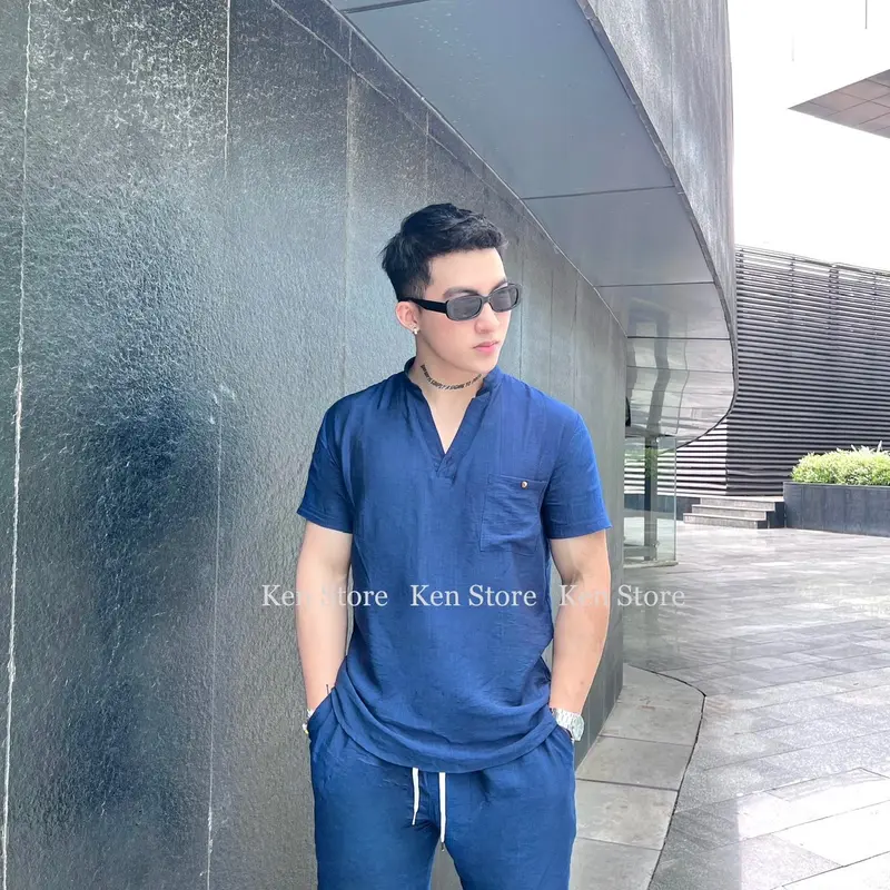 Bộ đũi nam hè cộc tay size 40kg-100k Áo đũi quần đũi 5