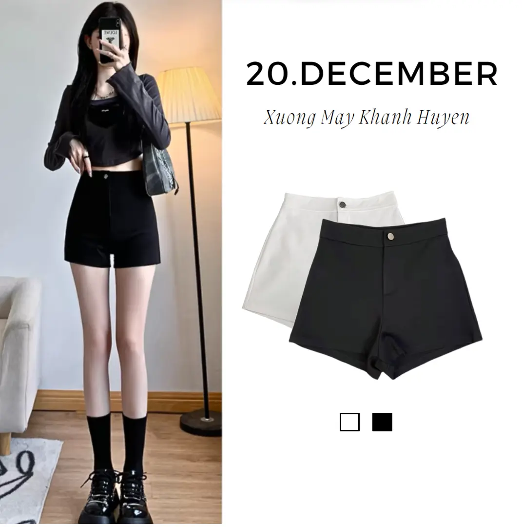 [ COMBO 2 Chiếc ] Quần Short Nữ Cạp Cao Dáng Ngắn Ôm Bụng Bản 1 Khuy Chất Vải Umi Hàn Co Dãn
