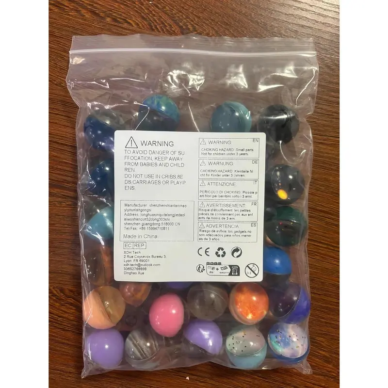 Annhao 30 PCS Bouncy Balls, Space ball party bag fillers for kids 32mm bouncy balls for kids party bags fillers bounce balls for kids party bags fillers bounce for kids bubble balls for Fun games 7
