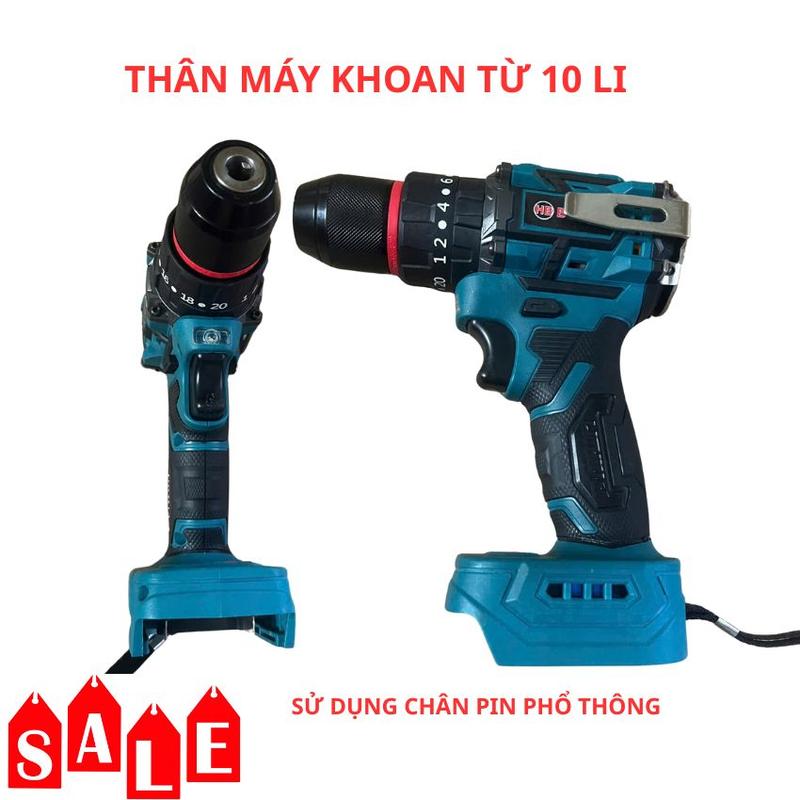 Thân máy khoan từ đầu 10li khoan tường vặn mở ốc vít không chổi than