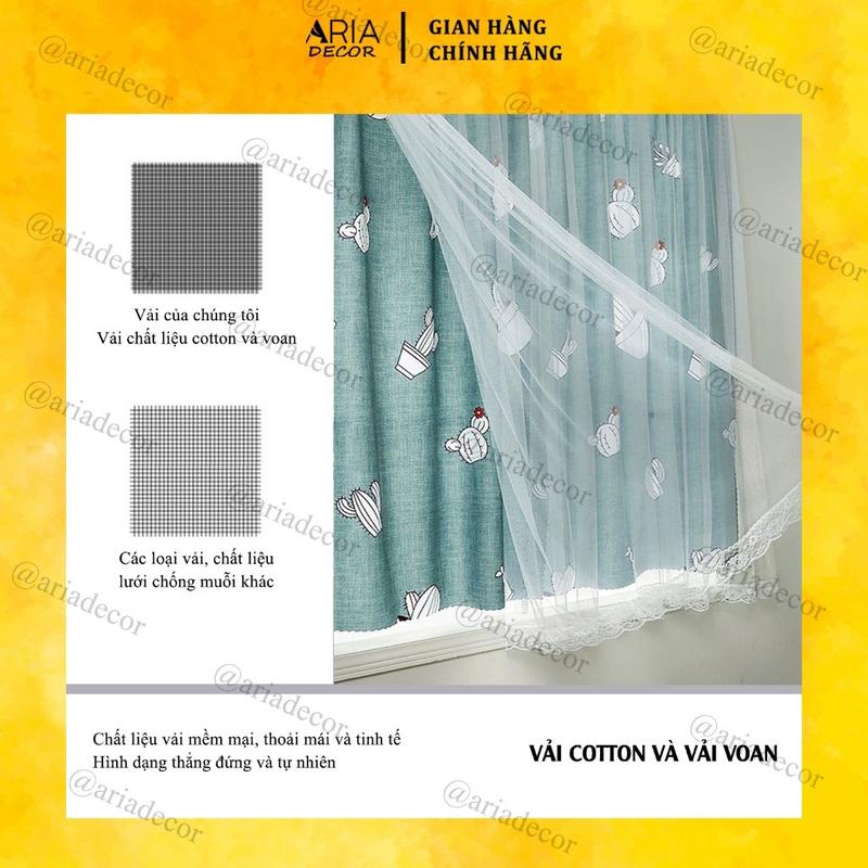 Rèm dán tường ARIA DECOR  mẫu THỎ CUTE không cần khoan đục, tặng kèm miếng dán, trang trí cửa sổ phòng ngủ, gác xép che tủ giày, tủ sách, tủ quần áo decor phòng cực chill 5