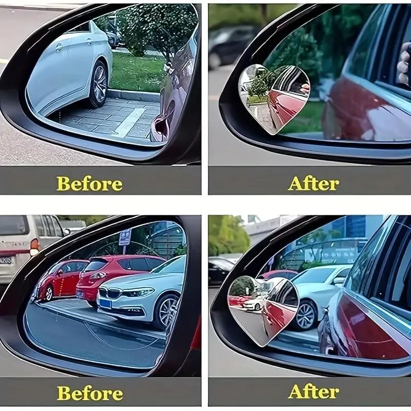 Heart Shaped Car Side Mirror, 2 Counts/set Car Blind Spot Mirror, Car Rear View Mirror, Universal Car Exterior Accessories for Car Decoration 6