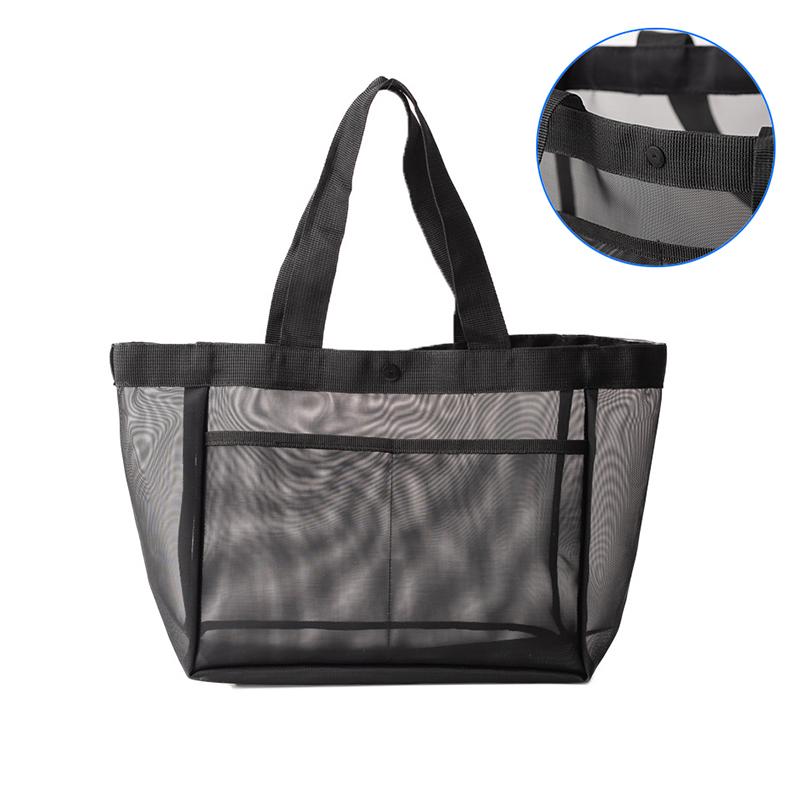 Product Introduction of Fashion Women Tote Bag Shopping Bag Female Portable Large Capacity Beach Tote Mesh Storage Handbag 16