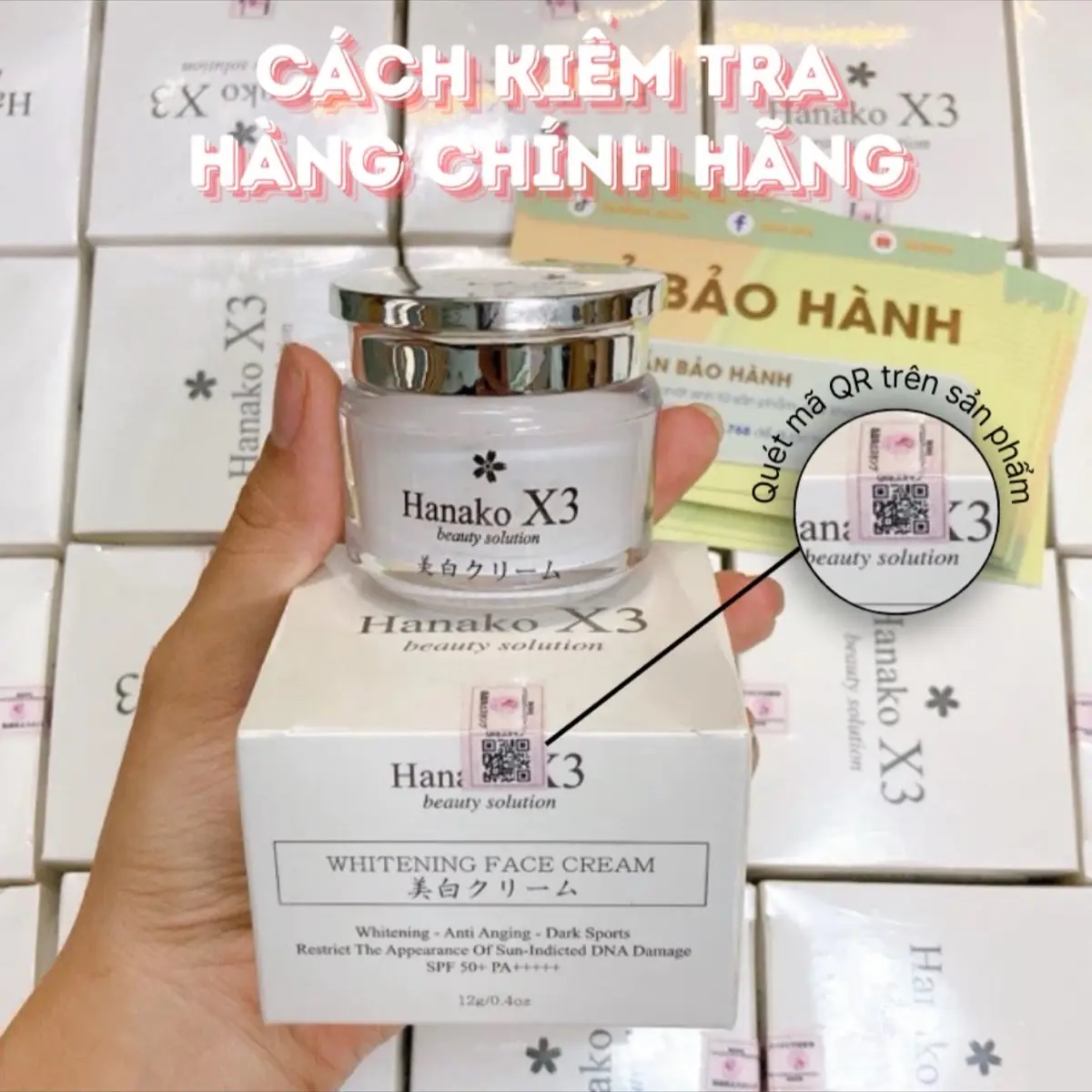 [ Combo 2 Sp] Kem Face Dưỡng Trắng Da Nhật Bản Hanako X3