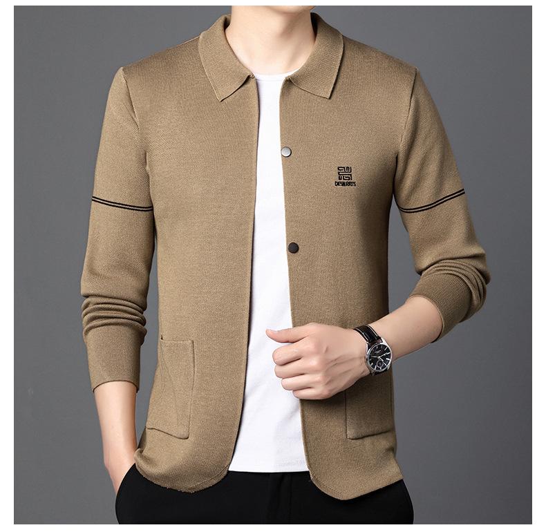 Product Introduction of Cozy High-Density Knit Cardigan for Men: 2024 Autumn Collection Knitwear Menswear Tops Lingerie Knife Longsleeve 13