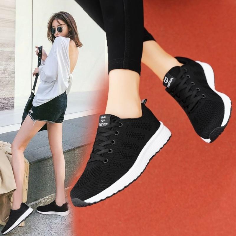 Product Introduction of Women's Shoes Sports Shoes Sneakers Breathable Casual Knitted Soft Sole Lightweight Running Ultra-light Ins Trendy Shoes golf  Runner  Trainers Training Footwear Athletic Girl Closed 16