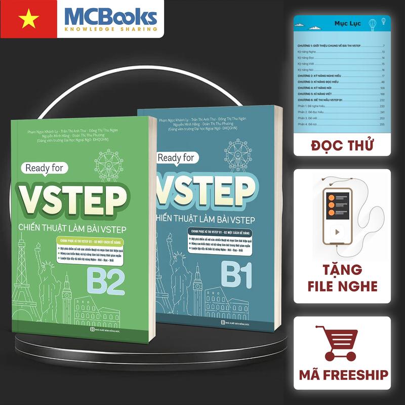 Ready For VSTEP – Chiến Thuật Làm Bài VSTEP B1 VSTEP B2 - Sách dành cho người học tiếng Anh, ôn thi tiếng Anh - MCBooks