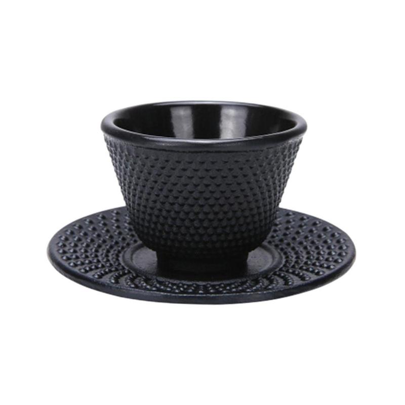 Cast Iron Teacup with Coaster,Tea Cup with Saucer,Creative Teaware,Asian Tea Cup,Cast Iron Teaware,Iron Tea Cup Tea Cup 7