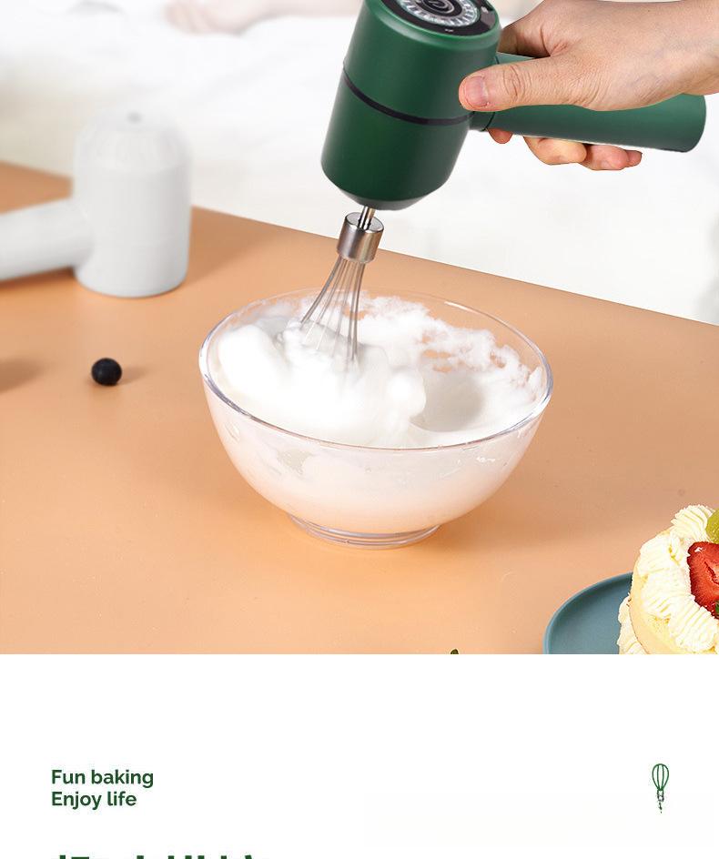 Product Introduction of Electric Hand Whisk With USB Charging, Summer Cordless Kitchen Aid Mixer for Home Use, Handheld Milk Frother for Halloween, Fall, Electric Cream Mixer, Baking Electric Egg Beater, Kitchen Supplies, Valentine's Day Gift 6