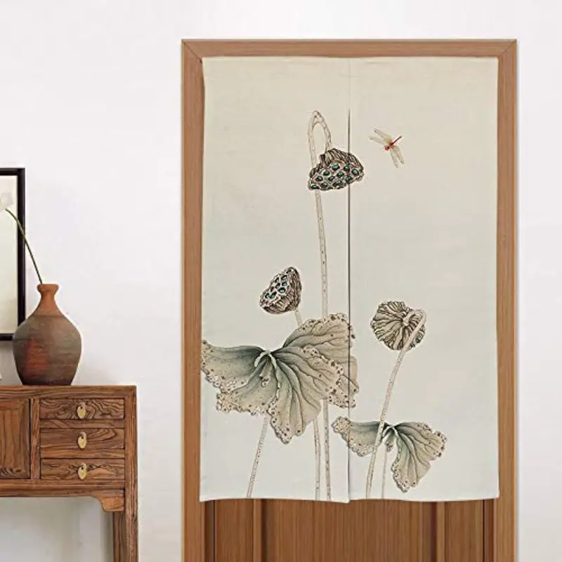 Rèm cửa hoa sen Trung Quốc, Rèm phân chia nhà vệ sinh, Rèm Nhật Bản, Rèm phong thủy Nolen (hoa sen) 2