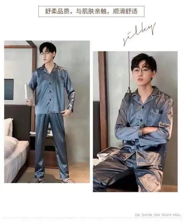 Product Introduction of Đồ Ngủ, Hàng Mới Về, Dành Cho Nam Giới, Mùa Xuân Và Mùa Thu Hè, Quần Dài Dài Tay, Lụa Lạnh Cao Cấp, Lụa Mỏng, Bộ Đồ Mặc Nhà 5