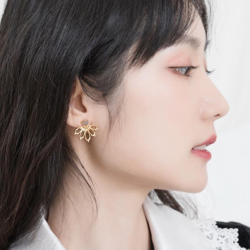 Product Introduction of Hoa Tai Thủ Công Thời Trang Mới, Bạc Sterling, Hoa Tai Đá Quý Tự Nhiên, Dành Cho Phụ Nữ, Thiết Kế Đặc Biệt 3