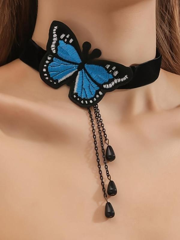 Butterfly Design Choker Necklace for Women, Fashion Jewelry for Party, Daily Clothing Decor, Trendy All-match & Exquisite Jewelry for Birthday Gift 0