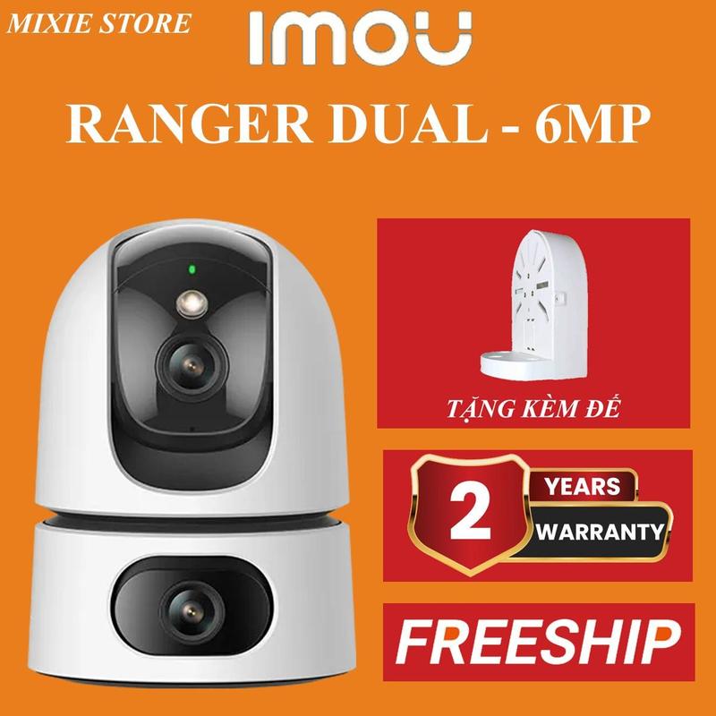 Camera Imou 2 Mắt Trong Nhà IMOU Ranger Dual S2XP-6M0WED I Tầm Nhìn Ban Đêm Có Màu I Ống Kính Kép Góc Rộng I Bảo Hành 2 Năm fpt cam imou 4k