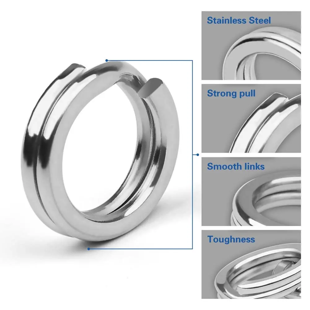 【SCOT】 Outdoor Fishing Stainless Steel Fishhook Connector, Nine Sizes Available