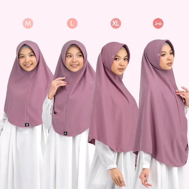 Amira, Bergo Kaos Antem Jilbab Instan Panjang Muslim Kerudung Santai 5