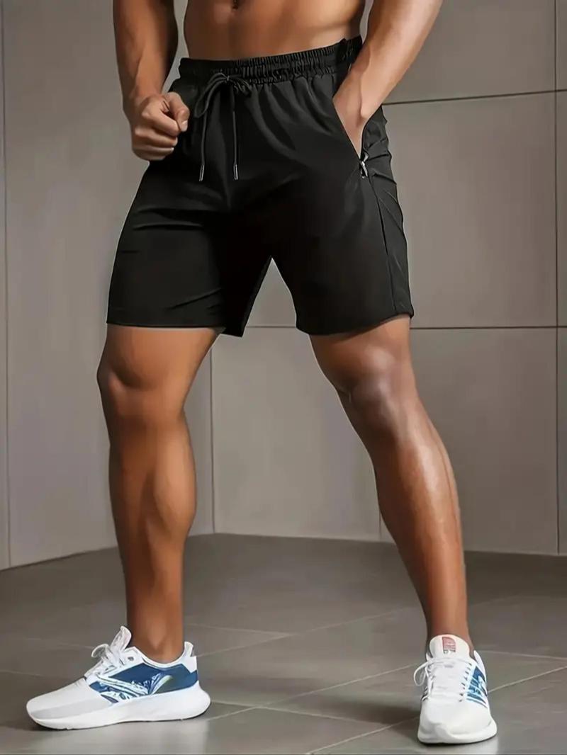Product Introduction of Men's Solid Color Quick Drying Shorts, Breathable Comfortable Gym Shorts, Casual Men's Bottoms for Summer, Workout Clothes 8