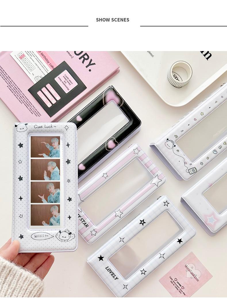 Product Introduction of Star Photo Booth Frames - Photo Booth Album For 2x6 Inch Photo Strips Wedding Album 2 x 6 Bookmark Holder 18 Pages 36 Photos 1