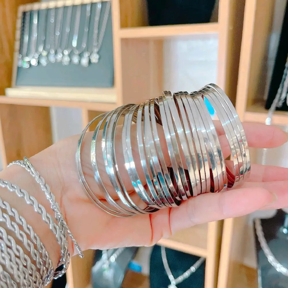 Vòng ximen Trơn inox cao cấp không đen