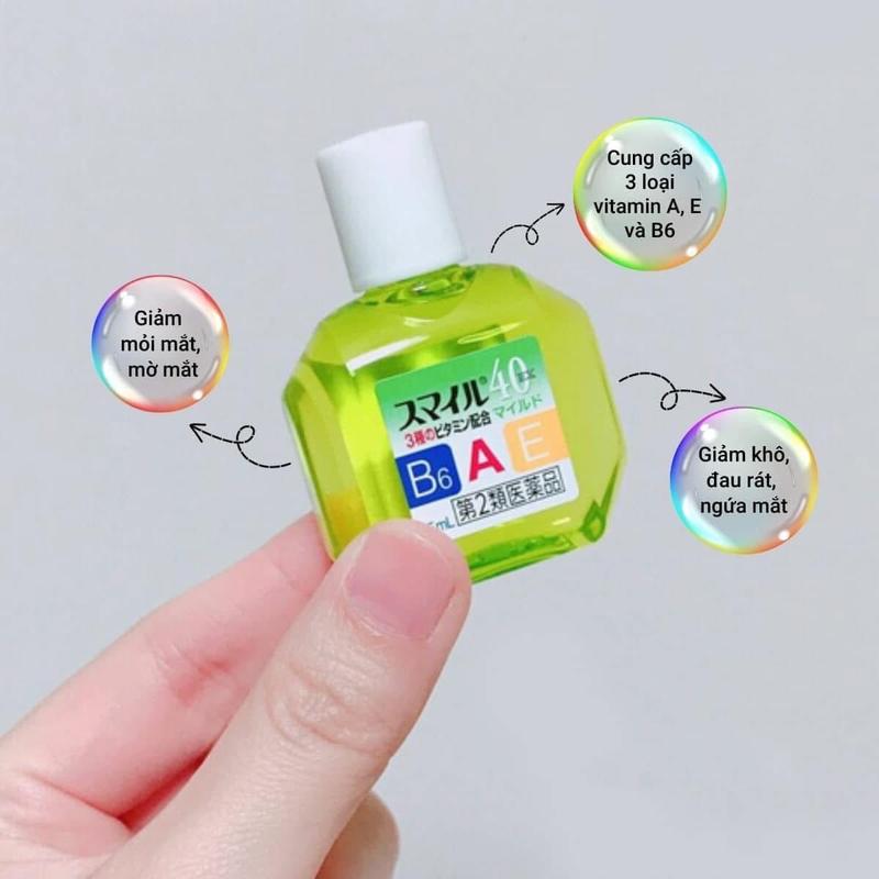 (Auth Nhật) Nhỏ dưỡng mắt Ex vitamin A - B6 - E 1