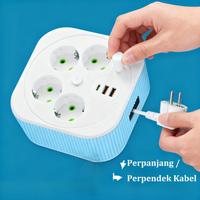 Gambar Balibyte Stop Kontak Kabel Roll 4 Lubang Box 4 Colokan + 2 USB + 1 Type-C Dengan Kabel Ekstensi 2 Meter Dapat Ditarik Dan Disimpan - Biru dari Balibyte Store Kota Administrasi Jakarta Pusat 3 Tokopedia