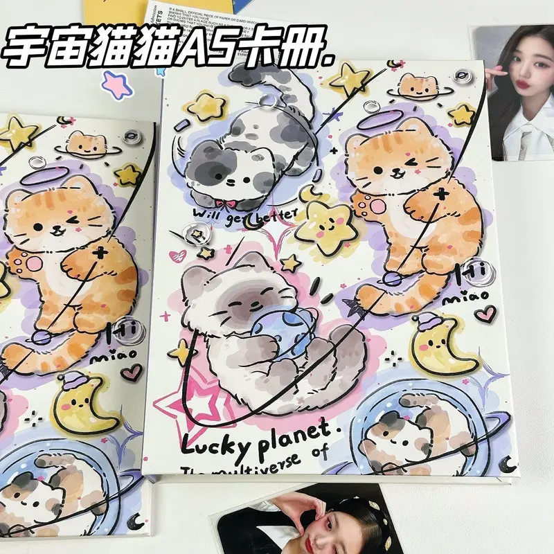 Binder A5 6 Còng “Lucky Planet” Chất Liệu Giấy Bìa Cứng - Binder Đựng Card 4 Ô, Album Đựng Ảnh Size A5 3