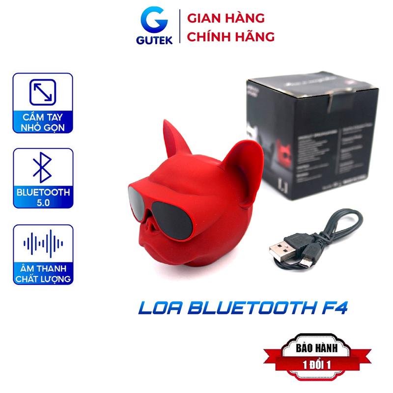 Loa Bluetooth Mini Đầu Chó Bull F4 Nghe Nhạc Cực Hay Pin Sạc Dùng Lâu Màu Sắc Cá Tính Chống Thấm Nước Tốt Hỗ Trợ Thẻ Nhớ