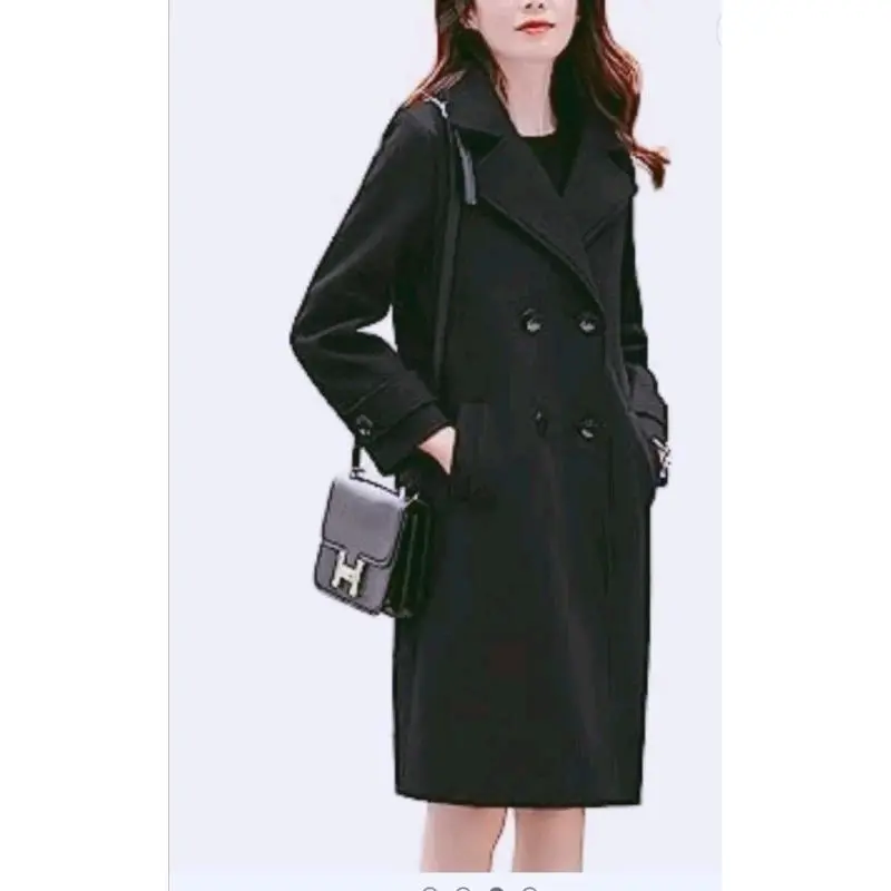 DEHASBI Jaket Long Coat Wanita korean Style Nyaman Tebal 2